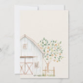 Invitation Animaux de ferme Meadow Friends By Mail Baby showe (Dos)