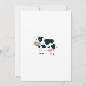 Invitation Animaux de ferme mignons, douche de bébé à l'aquar (Dos)