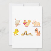 Invitation Animaux de ferme mignons et animaux de compagnie (Devant)