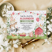 Invitation Animaux de ferme mignons fête d'anniversaire Barny