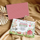 Invitation Animaux de ferme mignons fête d'anniversaire Barny