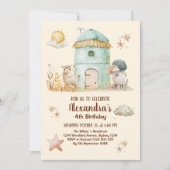 Invitation Animaux de ferme mignons fête d'anniversaire Barny (Devant)