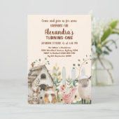 Invitation Animaux de ferme Pays 1er anniversaire (Debout devant)
