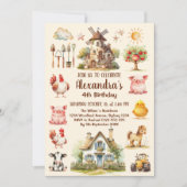 Invitation Animaux de ferme Pays Anniversaire (Devant)