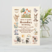 Invitation Animaux de ferme Pays Anniversaire (Debout devant)