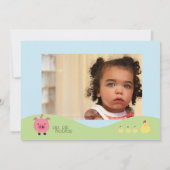 Invitation Animaux de ferme Pommier Arbre 1er anniversaire In (Dos)