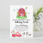 Invitation Animaux de ferme Promenade par Anniversaire Parade (Debout devant)