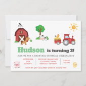 Invitation Animaux de ferme Soirée d'anniversaire - GLS (Devant)