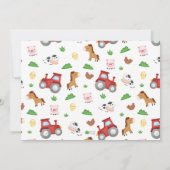 Invitation Animaux de ferme Soirée d'anniversaire - GLS (Dos)