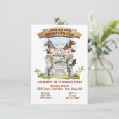 Invitation Animaux de ferme Tracteur Barnyard Anniversaire (Debout devant)