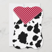 Invitation Animaux de ferme Vachette En vichy Campagne Garçon (Dos)