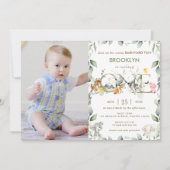 Invitation Animaux de ferme Végétation de Barnyard 1er annive (Devant)