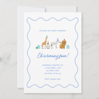 Invitation Animaux de Fête