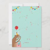 Invitation Animaux de Fête (Dos)