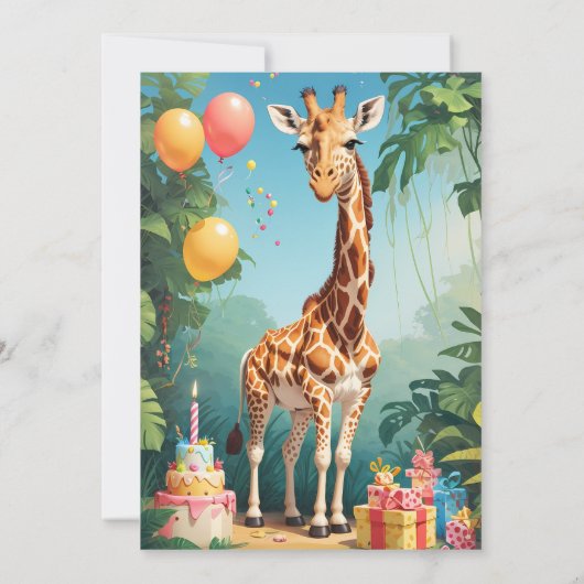 Invitation Animaux de fête (Dos)