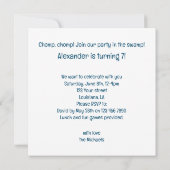 Invitation Animaux de fête, Alligators mangeant cake annivers (Dos)