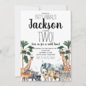 Invitation Animaux de fête Anniversaire (Devant)