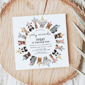 Invitation Animaux de fête Anniversaire