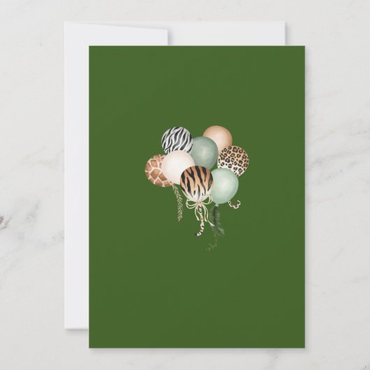 Invitation Animaux de fête Anniversaire Empreinte de léopard  (Dos)