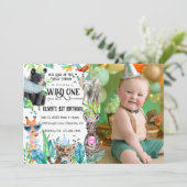 Invitation animaux de fête Anniversaire Safari (Debout devant)