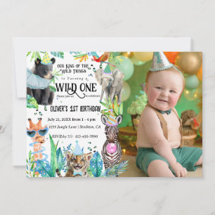 Invitation animaux de fête Anniversaire Safari
