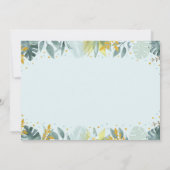 Invitation Animaux de fête Blue Gold Safari Anniversaire (Dos)