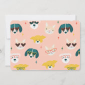 Invitation Animaux de fête Chiens et ballons de chat Photo d' (Dos)