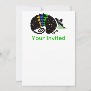 Invitation Animaux de fête -Cute Armadillo -faune