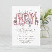 Invitation Animaux de Fête de Noël JOY (Debout devant)