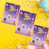 Invitation Animaux de fête éffrayante thème Anniversaire de e