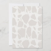 Invitation Animaux de fête Giraffe 1er anniversaire (Dos)