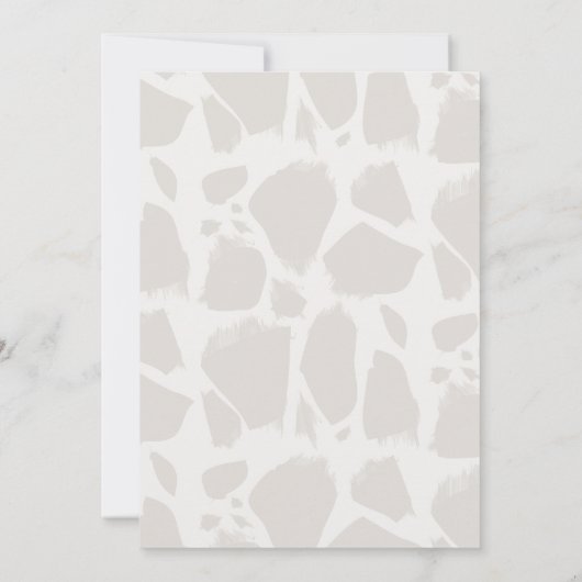 Invitation Animaux de fête Giraffe Anniversaire (Dos)