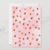 Invitation Animaux de fête Halloween Thème en rose Anniversai (Dos)