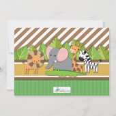 Invitation Animaux de fête Jungle Safari photo Anniversaire (Dos)