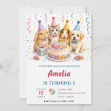 Animaux de Fête Mignons en Aquarelle Gâteau d'Anni