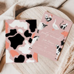 Invitation Animaux de fête | Pink Kids Cow Imprimer Animaux d<br><div class="desc">APPELER TOUS LES ANIMAUX DE FÊTE ! Célébrez votre enfant dans le style avec cette invitation amusante et branchée d'animaux de ferme, avec des animaux noirs et blancs sur un arrière - plan personnalisable funky d'impression de vache. Tous les animaux, le texte et les arrière - plans sont entièrement personnalisables...</div>