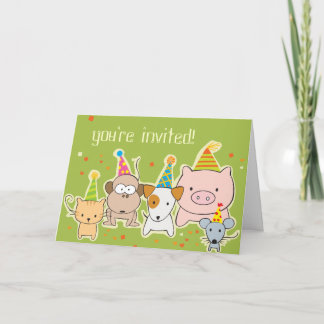 Invitation animaux de fête — vous êtes invités!