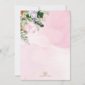 Invitation Animaux de fête Wild One rose violet Safari Annive (Dos)