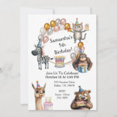 Invitation Animaux de fêteInvitation de fête d'anniversaire (Devant)