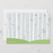 Invitation Animaux de forêt Baby shower de printemps ou d'été (Dos)