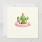 Invitation Animaux de forêt tribaux sauvages trois 3e anniver (Dos)