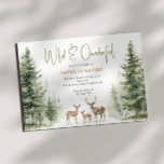 Invitation Animaux de forêt "Wild & Onederful" Anniversaire d<br><div class="desc">Fêtez la journée spéciale de votre petit avec notre invitation de fête anniversaire de enfant "sauvage et intemporelle" d'animaux de la forêt, parfait pour une occasion mignonne et fantaisiste! Doté d'un thème moderne de forêt aquarelle avec d'adorables créatures comme le renard, l'ours brun, le lapin et le cerf. Ce design...</div>