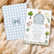 Animaux de la ferme à l'aquarelle Baby Shower de l