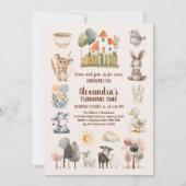 Invitation Animaux de la ferme Barnyard Anniversaire (Devant)