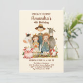 Invitation Animaux de la ferme Barnyard Anniversaire (Debout devant)