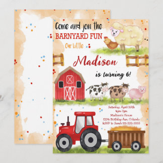 Invitation Animaux de la ferme de Barnyard Amusement Invitati