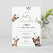 Invitation Animaux de la fête des bois (Debout devant)