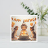 Invitation Animaux de la fête du dragon barbu, anniversaire d (Debout devant)