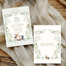 Animaux de la forêt Cute Fête de Naissance Mixte