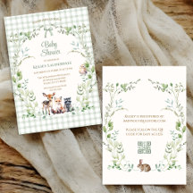Animaux de la forêt Cute Fête de Naissance Mixte